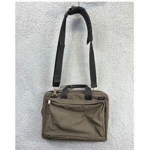 Jack Spade Briefcase Messenger Bag Mens Olive Green Nylon Laptop Commuter Work